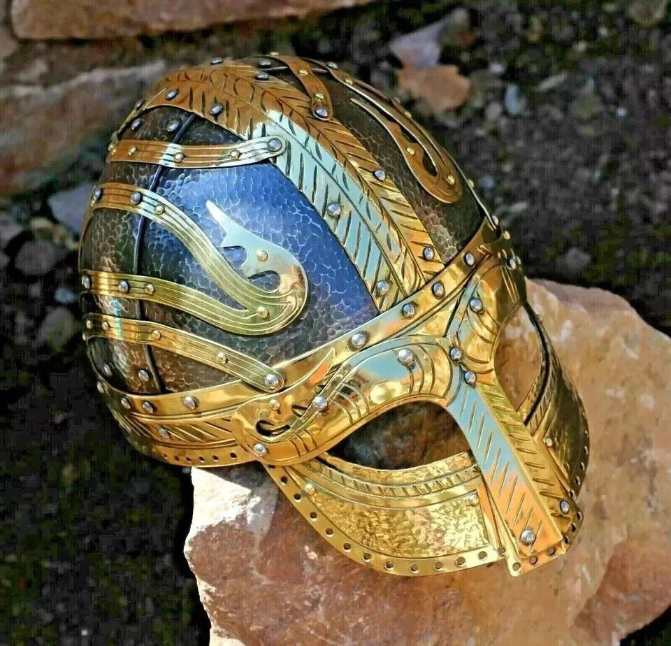 Golden Vendel 18 Gauge M Steel Helmet-Tales of Valhalla