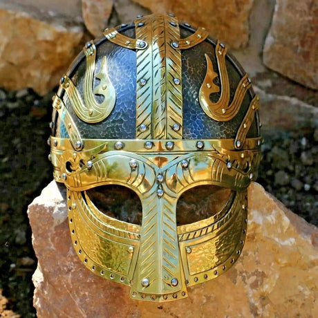 Golden Vendel 18 Gauge M Steel Helmet-Tales of Valhalla