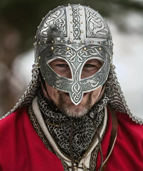 Vendel Etched Chainmail Helmet-Tales of Valhalla