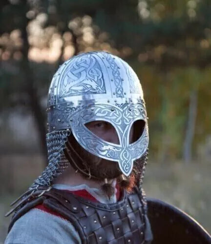 Vendel Etched Chainmail Helmet-Tales of Valhalla
