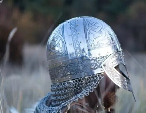Vendel Etched Chainmail Helmet-Tales of Valhalla