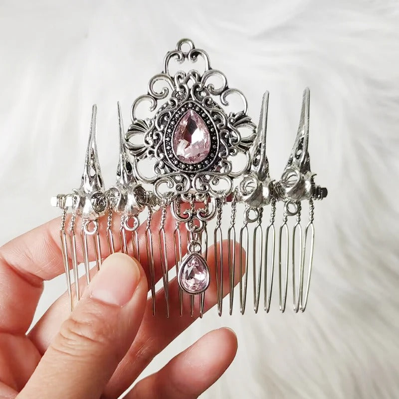 Celtic Elves Crystal Hair Comb-Tales of Valhalla