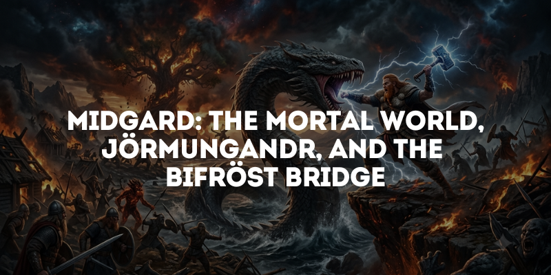 Midgard: The Mortal World, Jörmungandr, and the Bifröst Bridge