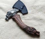 Norse Fenrir Carved Axe