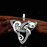 Celtic Cat Triquetra Necklace