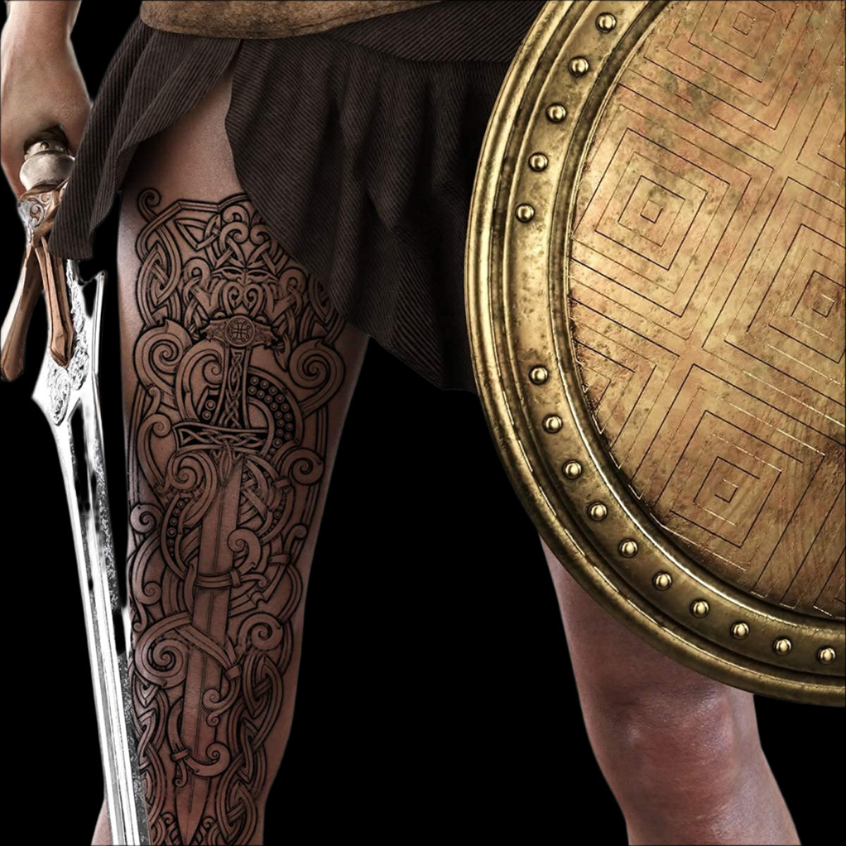 Viking Temporary Tattoo