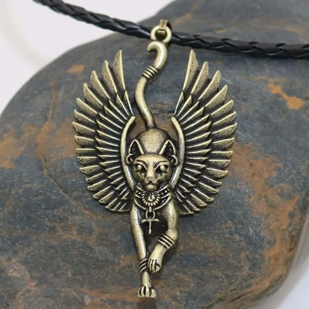 Ancient Egyptian Bastet Cats Necklace