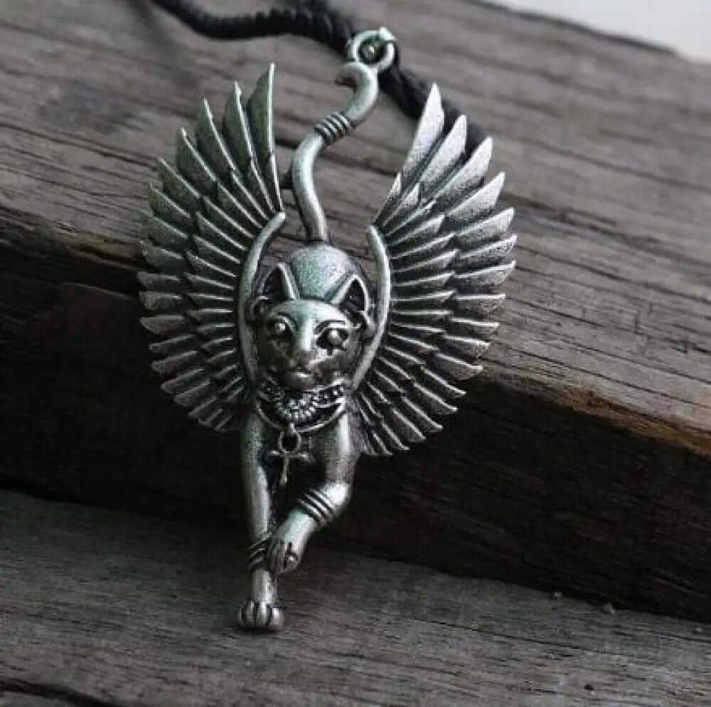 Ancient Egyptian Bastet Cats Necklace