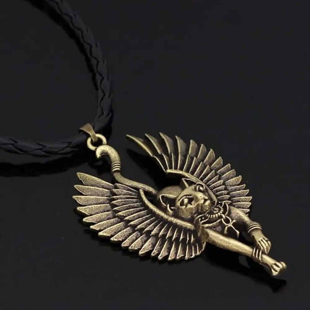 Ancient Egyptian Bastet Cats Necklace-Tales of Valhalla