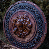 Berserker Totem Oaken Carved Shield