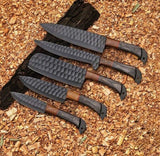 Black Damascus 5pcs Chef Knives Set