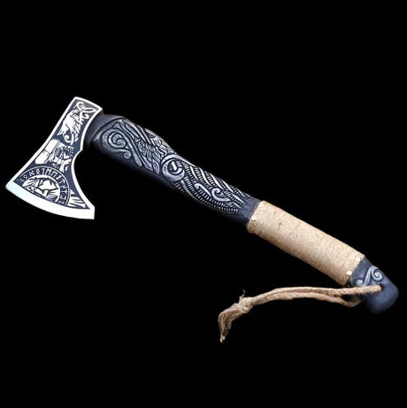 Black Engraved Axe