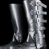 Buckled Leather Gaiter Boots Cover