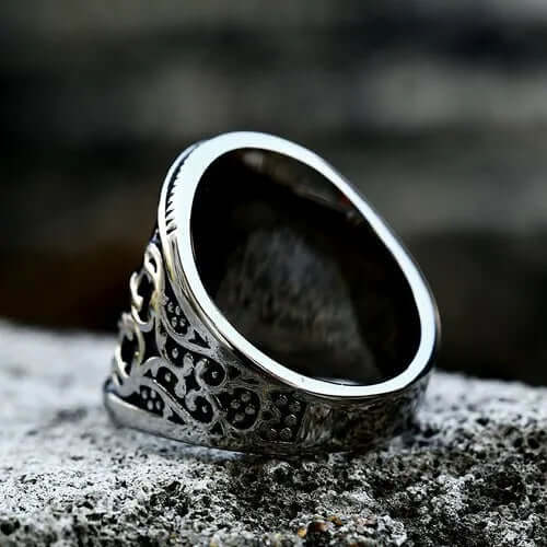 Carved Black Onyx Ring