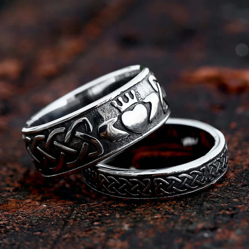 Celtic Knot Couple Love Rings