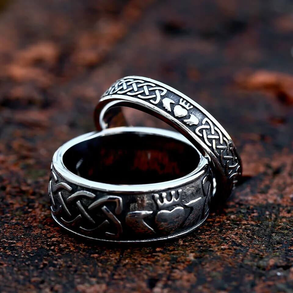 Celtic Knot Couple Love Rings