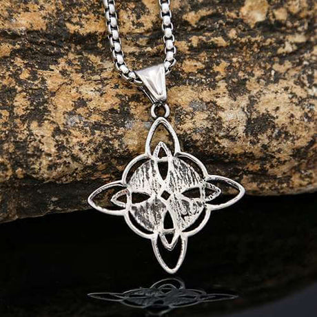 Celtic Knot Hollowed Pendant Necklace