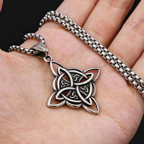 Celtic Knot Hollowed Pendant Necklace