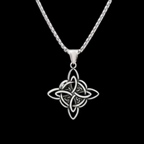 Celtic Knot Hollowed Pendant Necklace-Tales of Valhalla