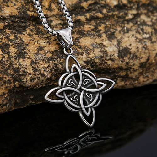 Celtic Knot Hollowed Pendant Necklace-Tales of Valhalla