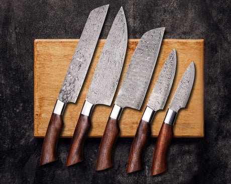 Damascus 5pcs Chef Knife Set