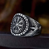 Double Raven Compass Ring