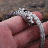 Double Wolf Head Bracelet