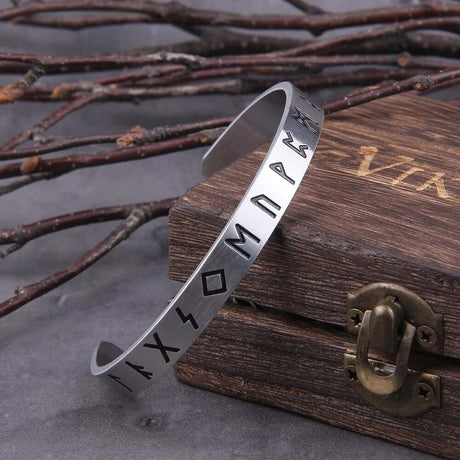 Elder Futhark Runes Bangle