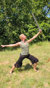 Emerald Accents Long Sword