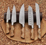 Ergonomic Damascus Chef Knife Set