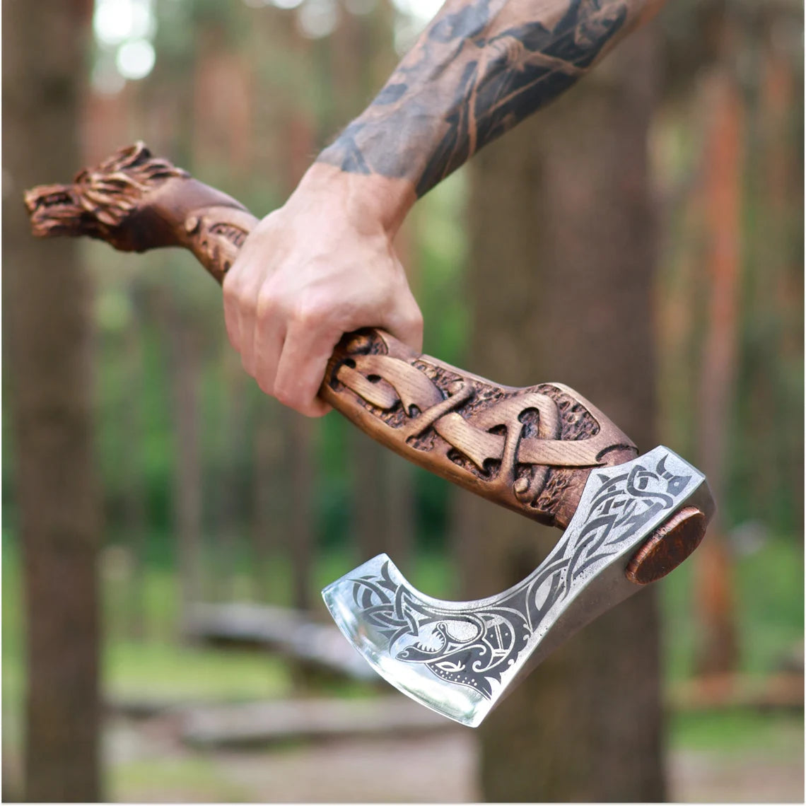 Fenrir Carved Axe