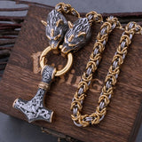 Fenrir Norse Mjolnir Necklace