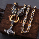 Fenrir Norse Mjolnir Necklace