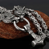 Fenrir Norse Mjolnir Necklace