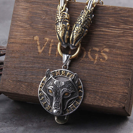 Fenrir Norse Wolf Viking Necklace