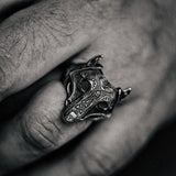 Fenrir Wolf Head Ring