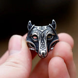 Fenrir Wolf Head Ring