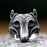 Fenrir Wolf Head Ring