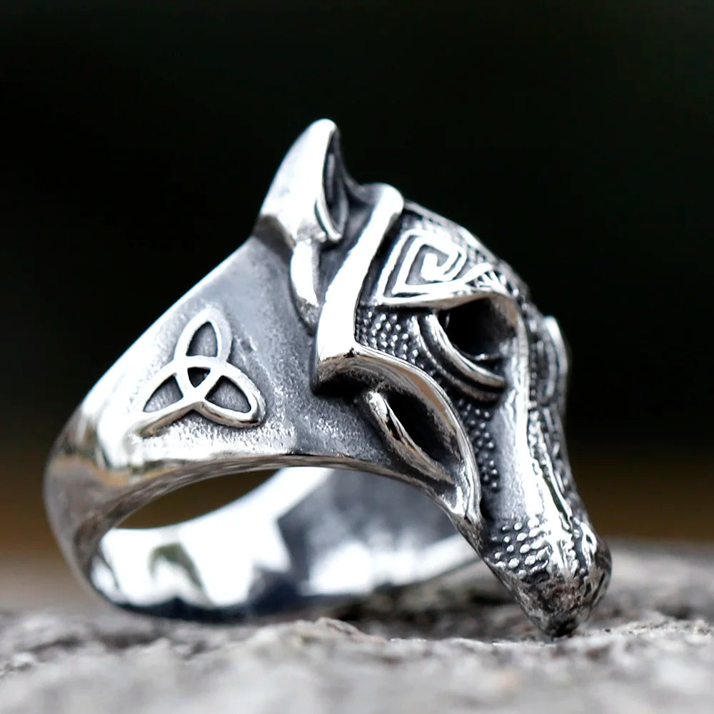 Fenrir Wolf Head Ring