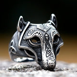 Fenrir Wolf Head Ring