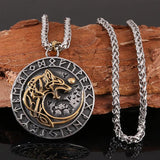 Fenrir Wolf Viking Necklace