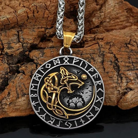 Fenrir Wolf Viking Necklace-Tales of Valhalla