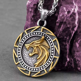 Fenrir's Golden Howl Necklace