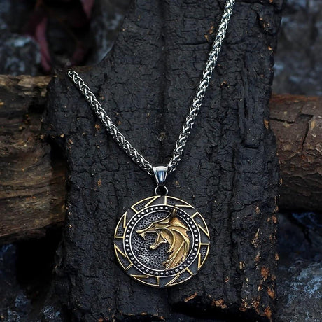 Fenrir's Golden Howl Necklace-Tales of Valhalla