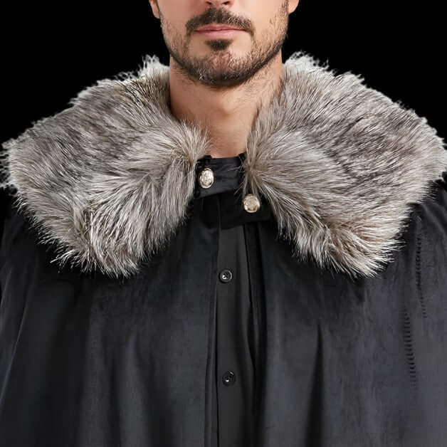 Fur Collar Viking Cloak