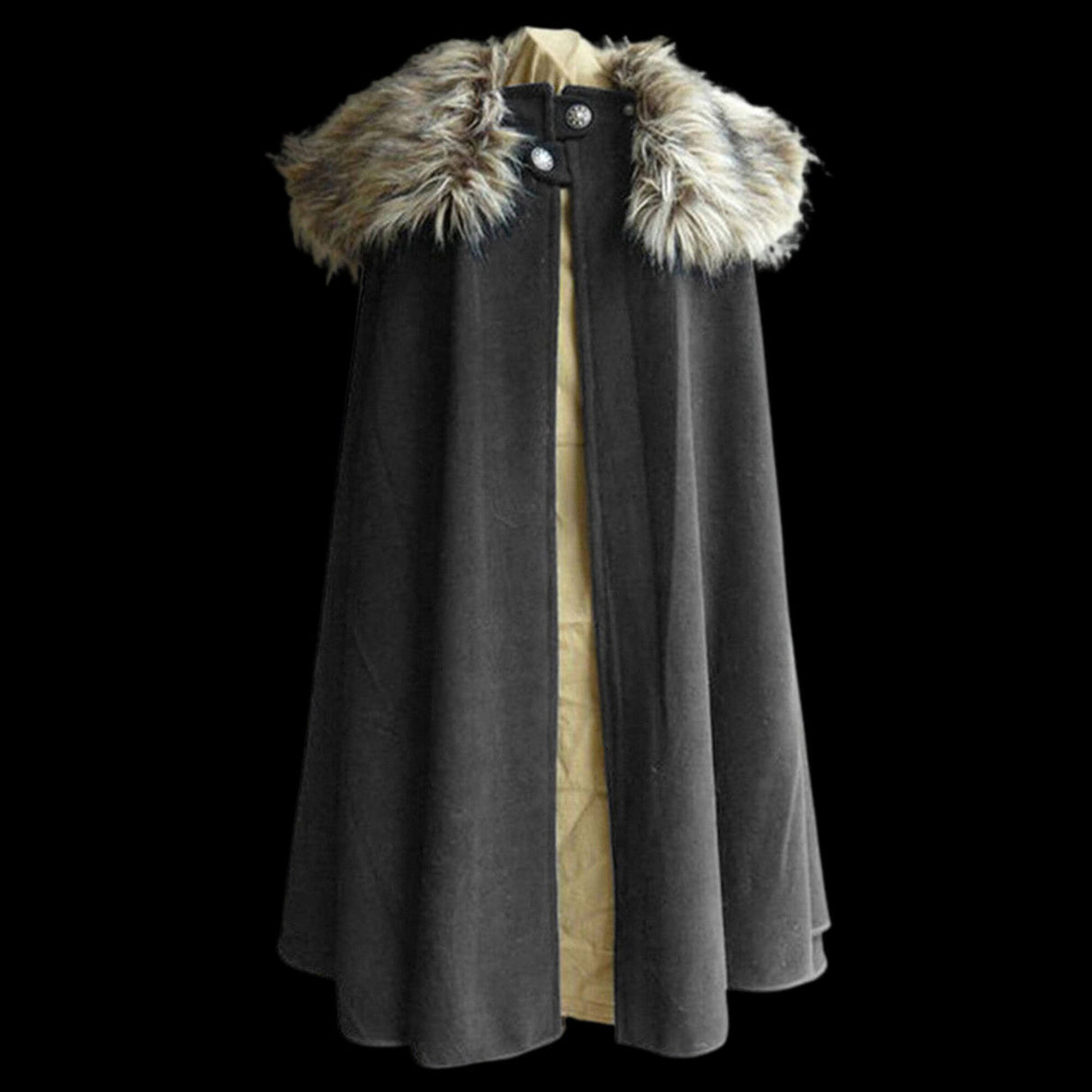 Fur Collar Viking Cloak