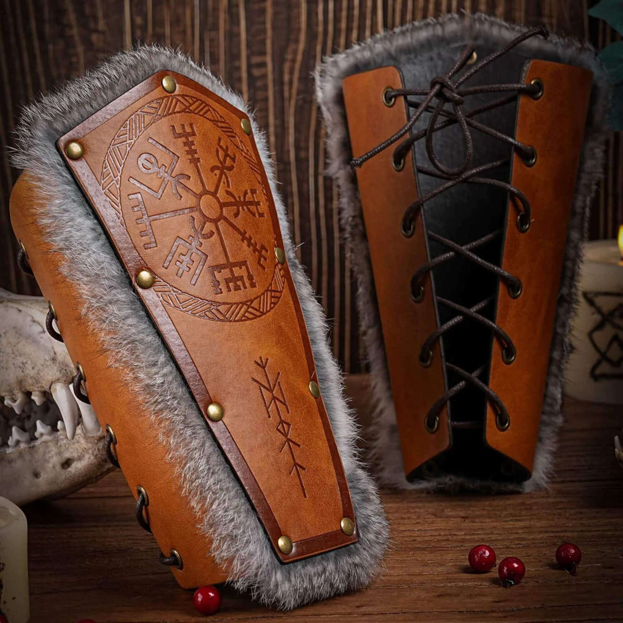 Fur Vegvisir Bracers