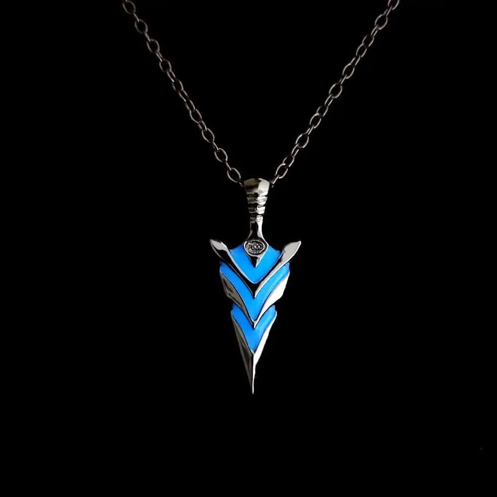 Glow-In-The-Dark Arrow Pendant Necklace