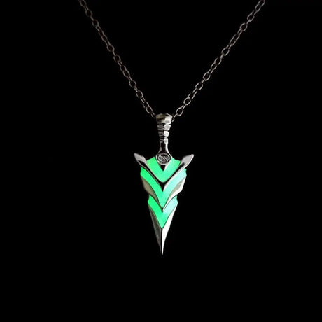 Glow-In-The-Dark Arrow Pendant Necklace-Tales of Valhalla