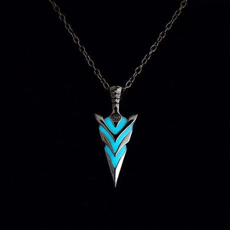 Glow-In-The-Dark Arrow Pendant Necklace-Tales of Valhalla